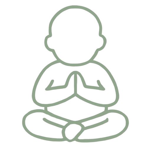 Illustration au trait doré — yoga bébé & enfant